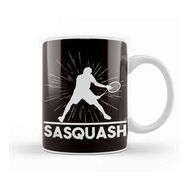 Baskı Dükkanı Funny Sasquatch Squash Player Racket Indoor Tennis Court Kupa