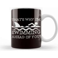 Baskı Dükkanı Funny Swimming Shark Swim Swimmer Water Sports Athlete Coach Kupa
