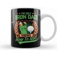 Baskı Dükkanı Funny The Only Iron Dad Knows How To Use Golf Club Kupa