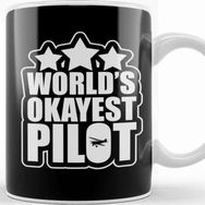 Baskı Dükkanı Funny World S Okayest Pilot Airplane Piloting Pun Kupa