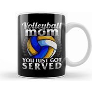Baskı Dükkanı Funny You Just Got Served Volleyball Mom Serve Pun Kupa