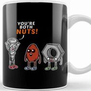 Baskı Dükkanı Funny You Re Both Nuts Hilarious Pun Screw Tools Kupa