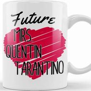 Baskı Dükkanı Future Mrs Quentin Tarantino Love Heart Kupa
