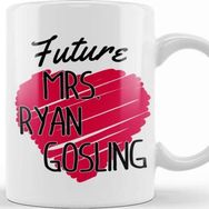 Baskı Dükkanı Future Mrs Ryan Gosling Love Heart Kupa