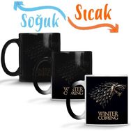 Baskı Dükkanı Game of Thrones is Coming Sihirli Porselen Kupa