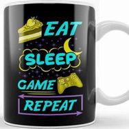 Baskı Dükkanı Gamer Eat Sleep Game Repeat Anime Kawaii Gaming Kupa