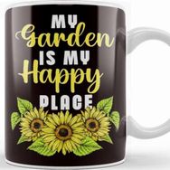 Baskı Dükkanı Garden Place Happy Gardener Gardening Landscaper Botanical Kupa
