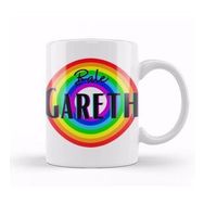 Baskı Dükkanı Gareth Bale Vintage Retro Rainbow Style Kupa