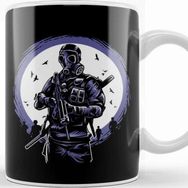 Baskı Dükkanı Gas Mask Soldier Kupa