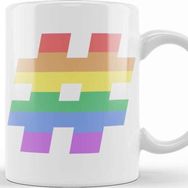 Baskı Dükkanı Gay Pride Rainbow Hashtag Kupa