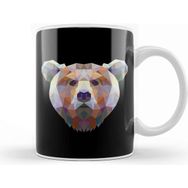 Baskı Dükkanı Geometric Animal Bear Kupa