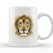 Baskı Dükkanı Geometric Animal Lion Kupa
