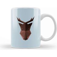 Baskı Dükkanı Geometric Animal Moose Kupa