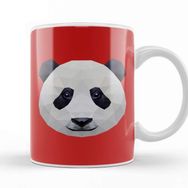 Baskı Dükkanı Geometric Animal Panda Kupa