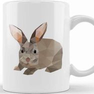 Baskı Dükkanı Geometric Animal Rabbit Kupa
