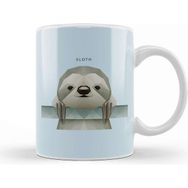 Baskı Dükkanı Geometric Animal Sloth Kupa
