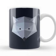 Baskı Dükkanı Geometric Animal Wolf Kupa
