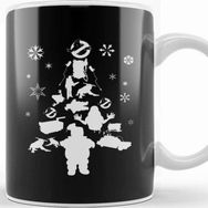Baskı Dükkanı Ghostbusters Christmas Tree Silhouette Kupa