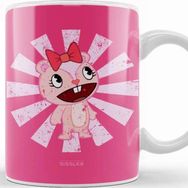 Baskı Dükkanı Giggles Retro Japanese Happy Tree Friends Kupa