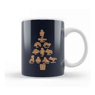 Baskı Dükkanı Gingerbread Man Yoga Christmas Kupa