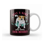 Baskı Dükkanı Girl Who Loves Jack Russel Terrier Dog Puppy Pet Kupa Bardak
