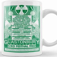 Baskı Dükkanı Glastonbury Festival 1982 Poster Kupa Bardak