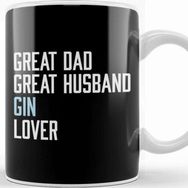 Baskı Dükkanı Great Dad Great Husband Gin Lover Kupa