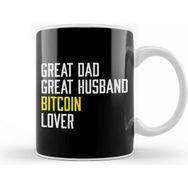 Baskı Dükkanı Great Dad Husband Bitcoin Lover Kupa