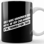 Baskı Dükkanı Grounded Funny Self Isolation Quote Kupa