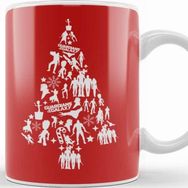 Baskı Dükkanı Guardians of The Galaxy Christmas Tree Silhouette Kupa