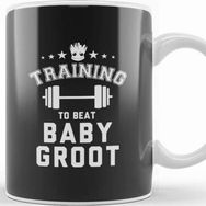 Baskı Dükkanı Guardians of The Galaxy Training To Beat Baby Groot Kupa