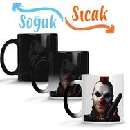 Baskı Dükkanı Gun and Clown Sihirli Porselen Kupa
