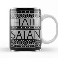 Baskı Dükkanı Hail Satan Christmas Knit Kupa