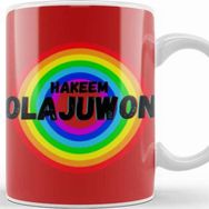 Baskı Dükkanı Hakeem Olajuwon Basketball Gifts Vintage Retro Rainbow Quotes For Boys And Dad Kupa