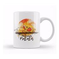 Baskı Dükkanı Hakuna Matata No Worries Watercolor Kupa