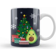Baskı Dükkanı Happy Avocado Around The Christmas Tree Kupa