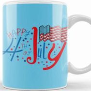 Baskı Dükkanı Happy Independence Day 4th Of July Gift Celebration Patriotic Kupa