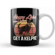 Baskı Dükkanı Happy Life Simple Instructions Get A Tasse Designed And Sold By Get An Australian Kelpie Kupa