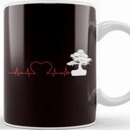 Baskı Dükkanı Heartbeat Japanese Art Tree Bonsai Meditation Buddhism Yoga Kupa