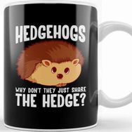 Baskı Dükkanı Hedgehogs Why Don T They Just Share The Hedge Kupa