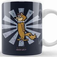 Baskı Dükkanı Hokey Wolf Retro Japanese Kupa
