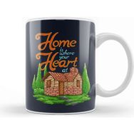 Baskı Dükkanı Home Is Where Your Heart At Pixel Art Kupa