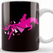 Baskı Dükkanı Horse Girl Riding Equestrian Sport Saddle Horseshoe Stable Kupa