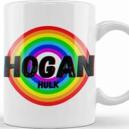 Baskı Dükkanı Hulk Hogan Vintage Retro Rainbow Style Warriors Design Wrestlers Gift Kupa