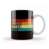 Baskı Dükkanı Husband Father Baker Hero Bakery Bread Dad Daddy Papa Poppa Kupa