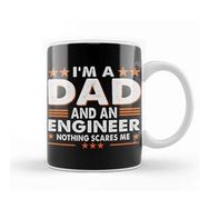 Baskı Dükkanı I Am An Dad And An Engineer Nothing Scares Me Kupa