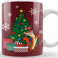 Baskı Dükkanı I Am Weasel Around The Christmas Tree Kupa