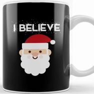 Baskı Dükkanı I Believe In Santa Claus Funny Christmas Kupa