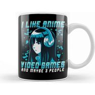 Baskı Dükkanı I Like Anime Video Games And Maybe 3 People Kupa