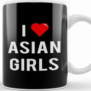 Baskı Dükkanı I Love Asian Girls Kupa